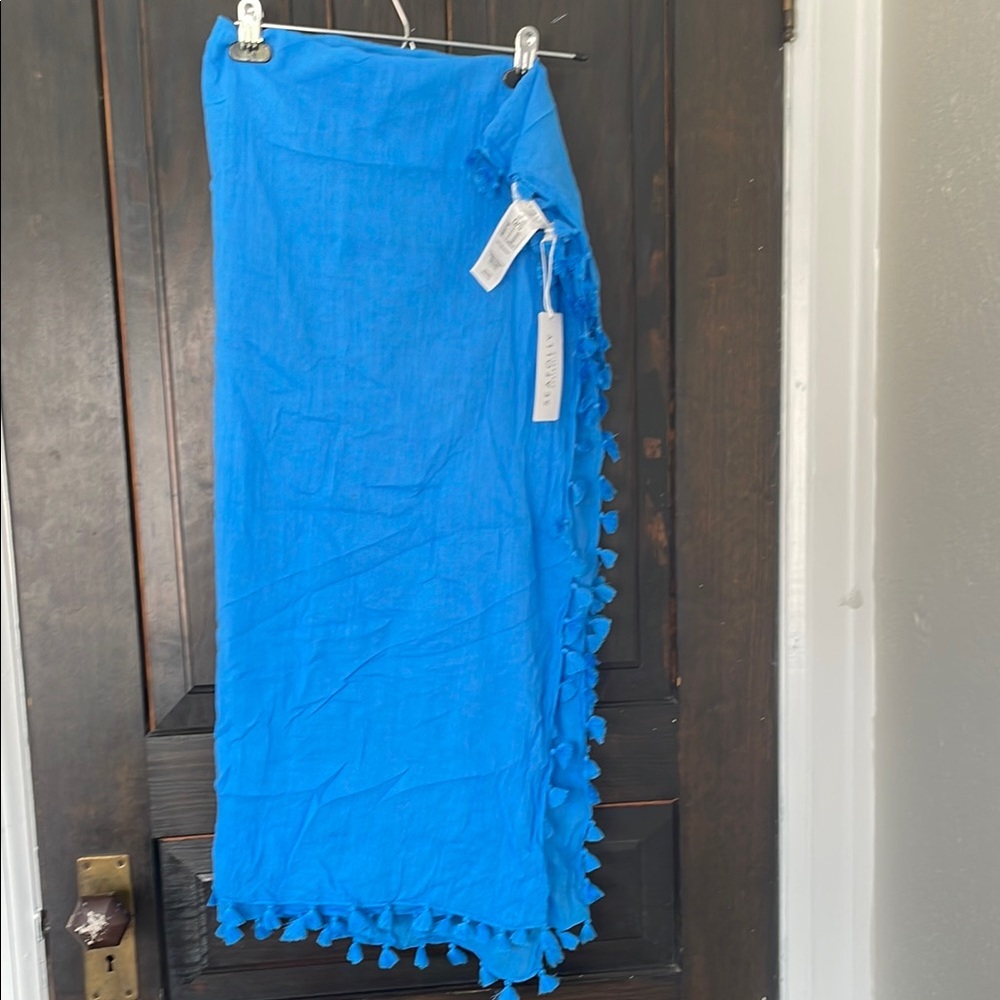 Seafolly Blue Tassel Sarong